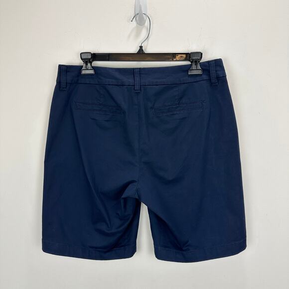 J.Crew 9" Frankie Bermuda Chino Short Cotton Mid Rise Navy Classic Womens US 6 - Picture 8 of 14